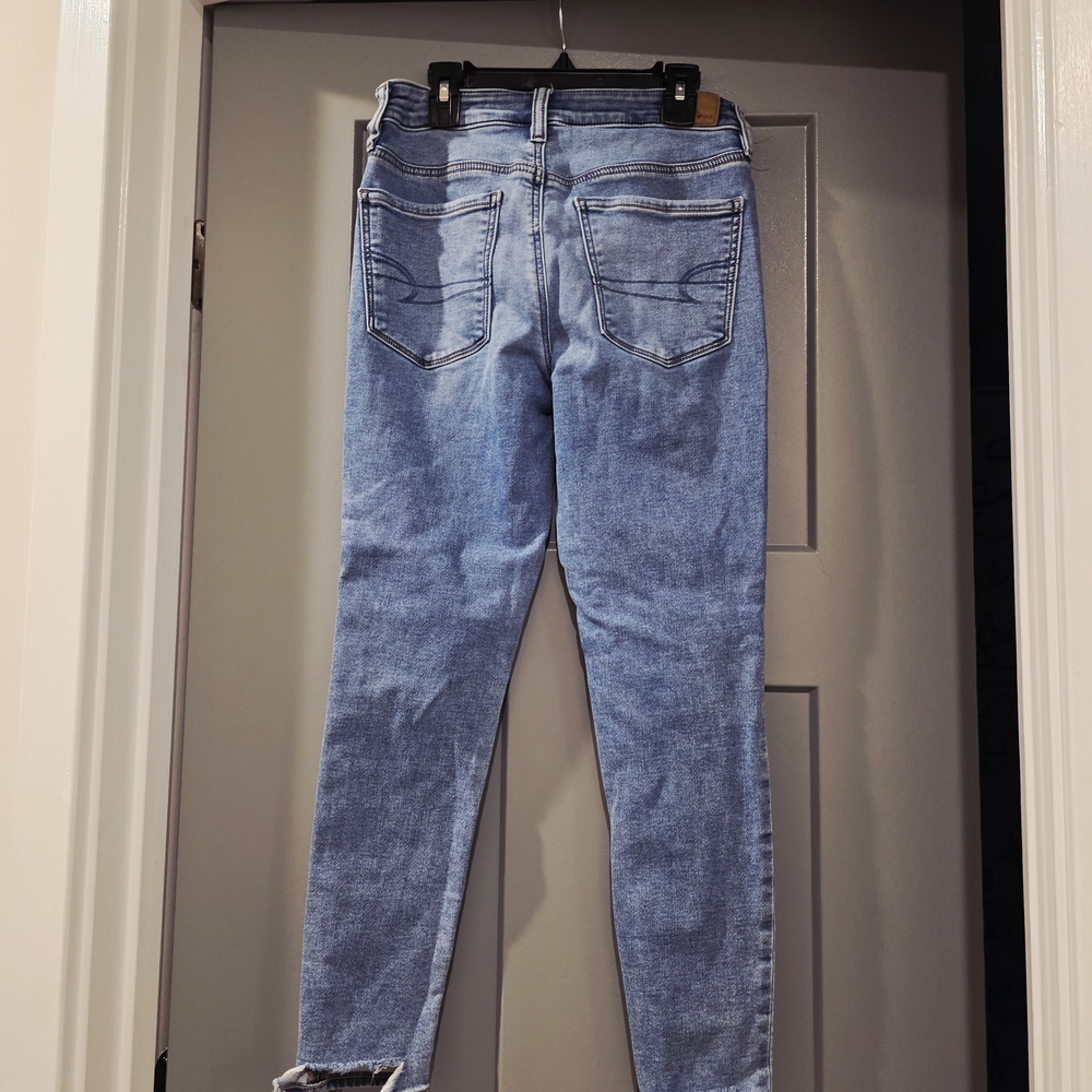 American Eagle Women's Light Blue High-Waisted Jeggings